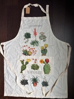 Cavallini & Co. Vintage Style Cacti & Succulents Apron (Ivory)